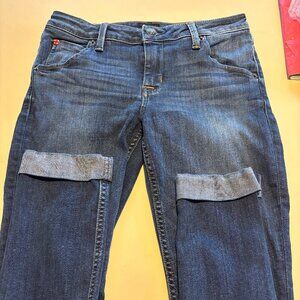 Hudson Bacara Crop Straight Cuffed Jeans Sz 26